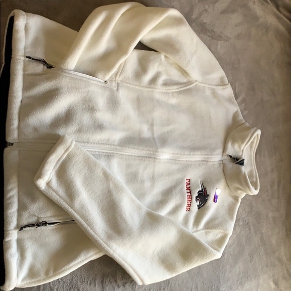 Clark Atlanta Fleece White Jacket (Full Zip-Up) - Picture 2 of 4